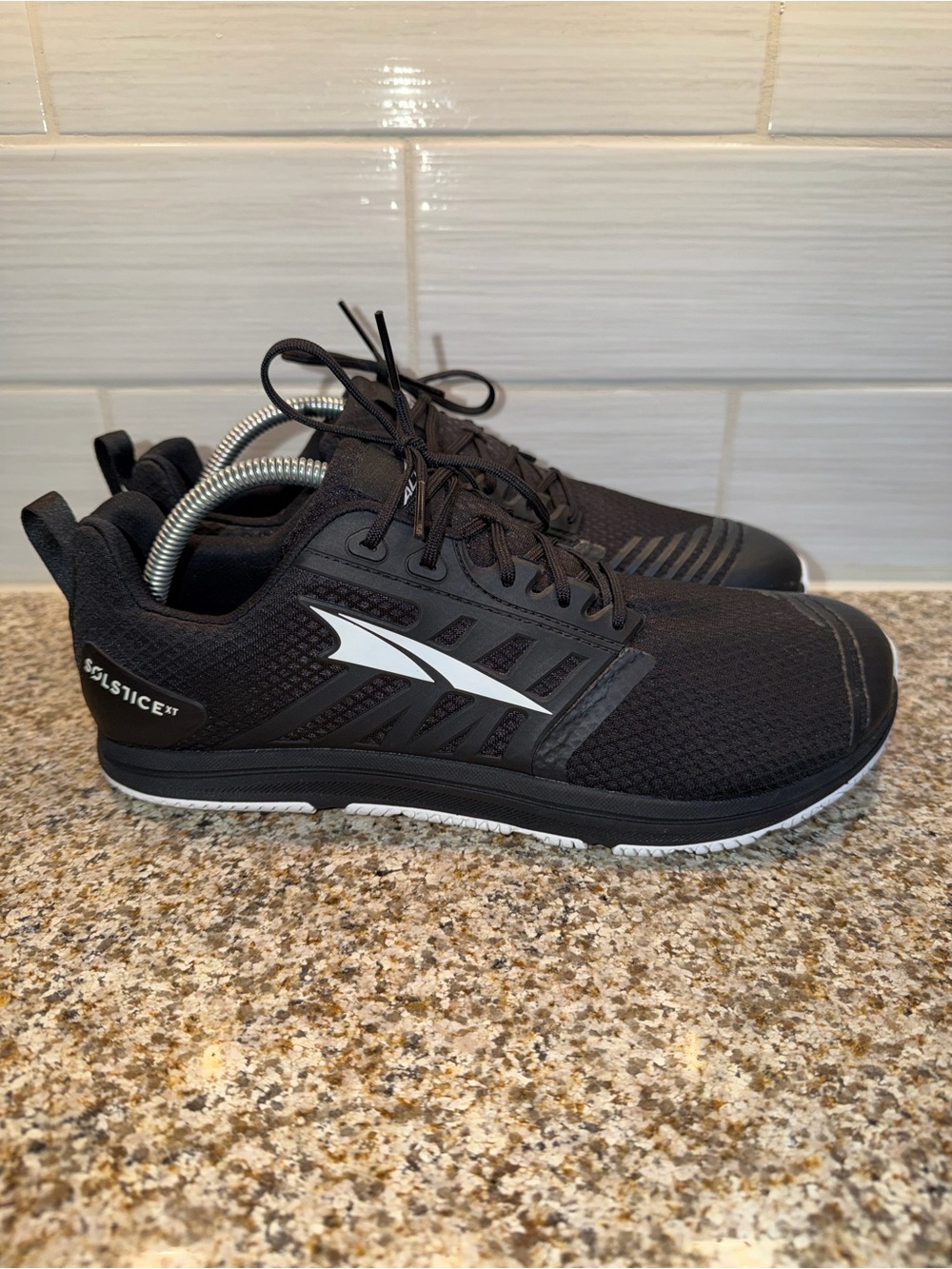 Altra Black Athletic Running Shoes with White Logo
